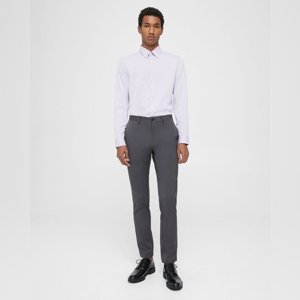 Theory Sylvian Structure knit full sleeve Shirt in Precision Pointe Fabric